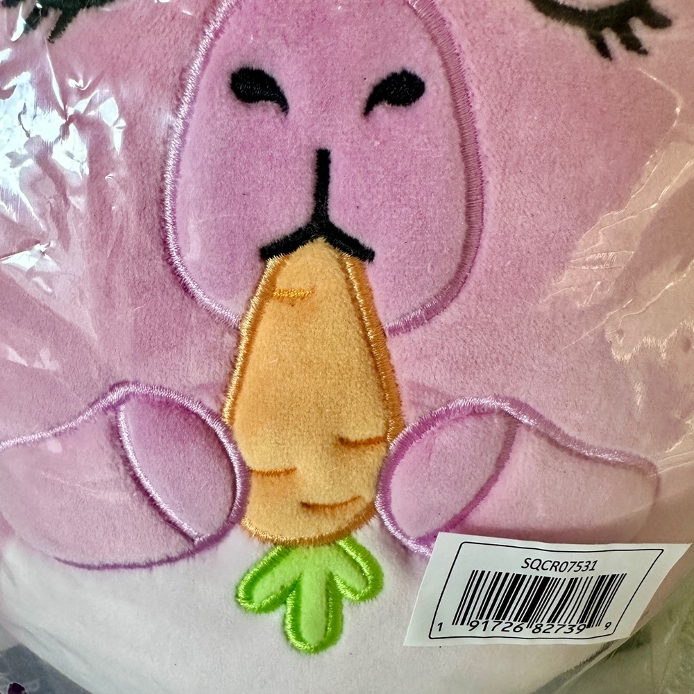Squishmallow Enya Carrot Plush Easter Kellytoy Select Series Black Tag 8 in NWT - Picture 7 of 9
